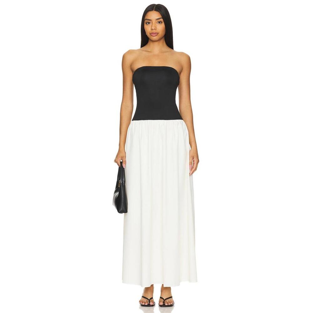 ALL THE WAYS Vega Maxi Dress in Black & White